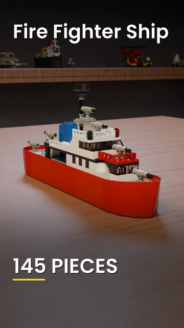 LEGO® 316 Fire Fighter Ship build video cover